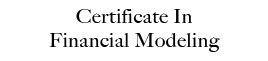 Certificate In Financial Modeling