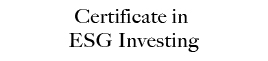Certificate in ESG Investing