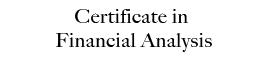 Certificate in Financial Analysis